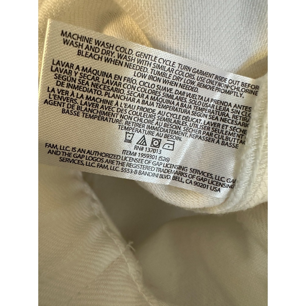 New GAP White Elastic Waist Twill Shorts High Rise 3.5" Inseam Cotton Blend XL - Picture 13 of 13